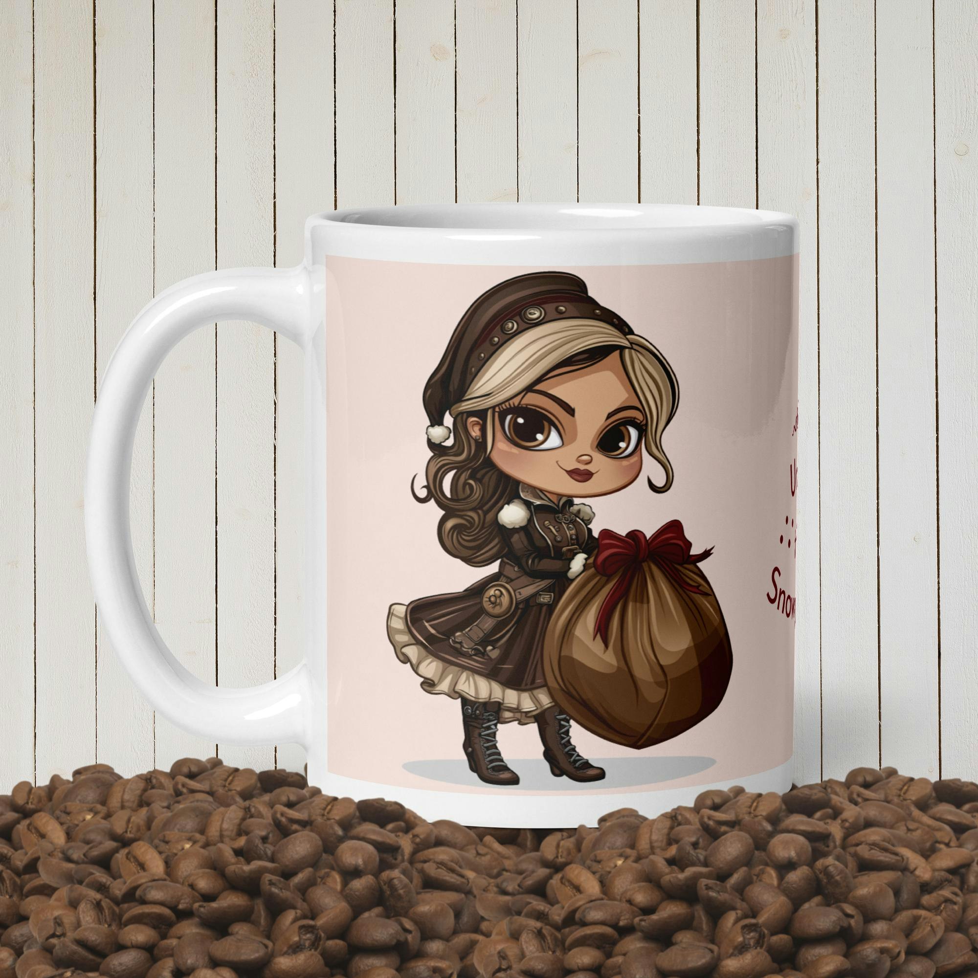 Under the Snowy Gears Mug | Tiny Looter Holiday Collection  | Steampunk Christmas Gift | Perfect for Coffee or Tea Lovers