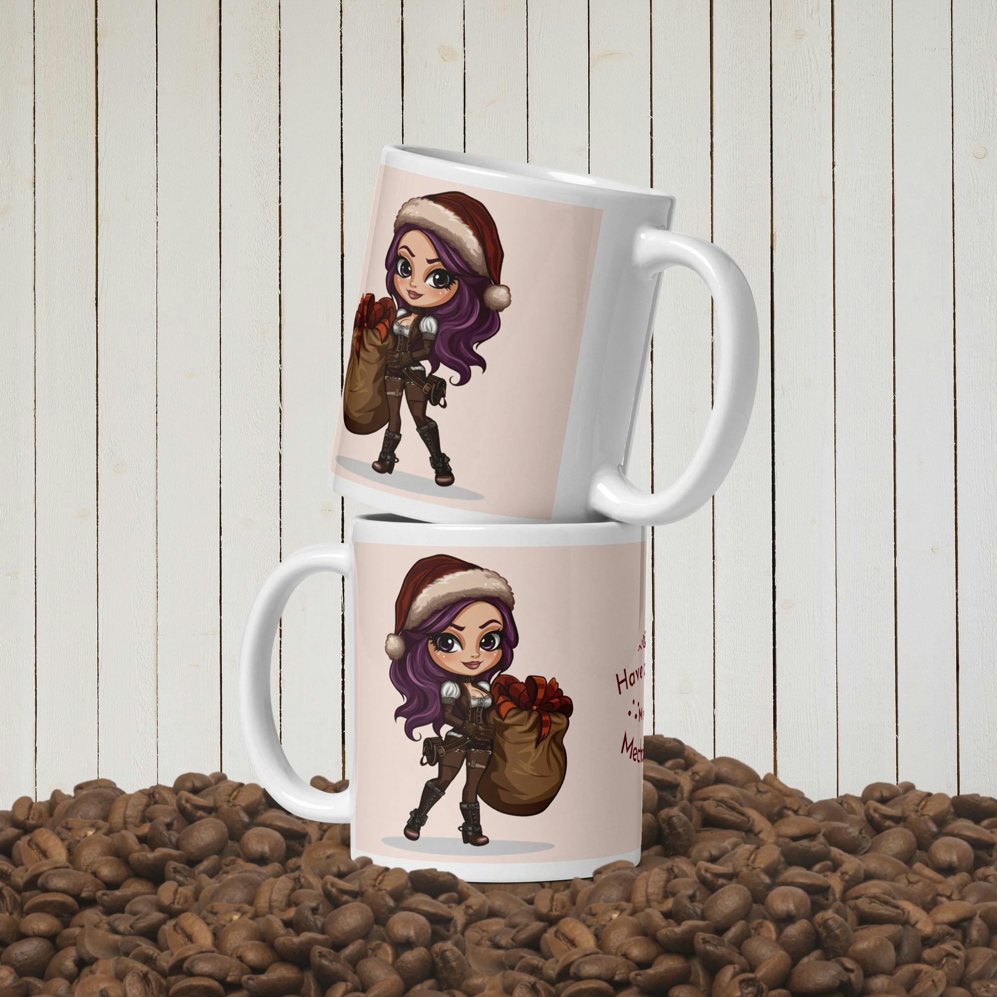 Have a Very Merry Mecha-mas! | Tiny Looter Holiday Collection  | Steampunk Christmas Gift | Perfect for Coffee or Tea Lovers