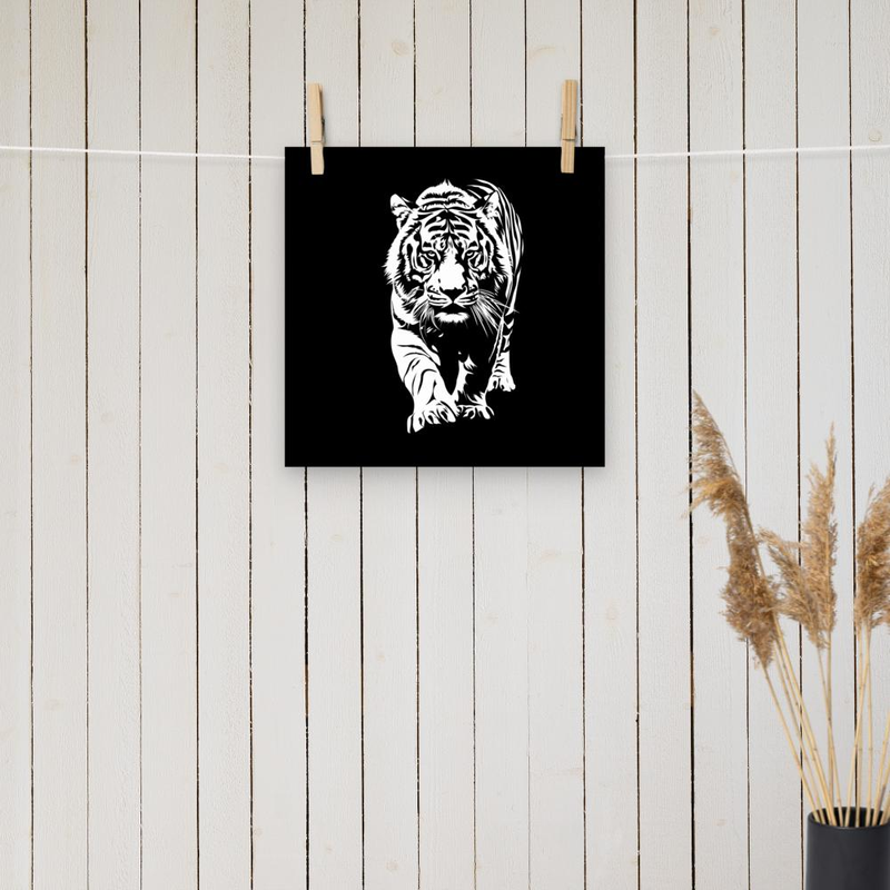 Tiger Silhoutte Poster