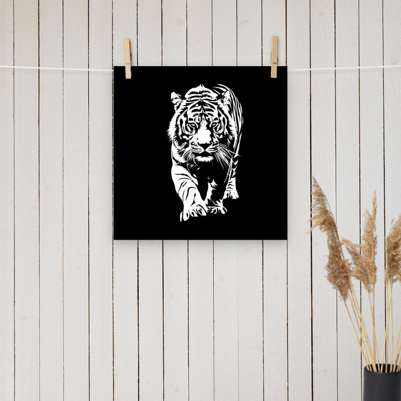 Tiger Silhoutte Poster