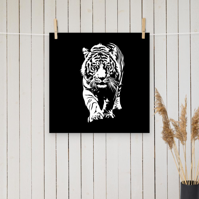 Tiger Silhoutte Poster