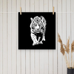 Tiger Silhoutte Poster