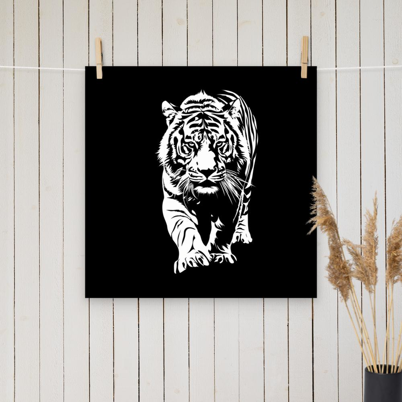 Tiger Silhoutte Poster