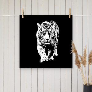 Tiger Silhoutte Poster