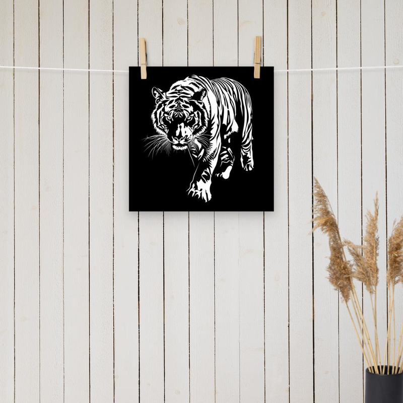 Tiger Silhoutte poster