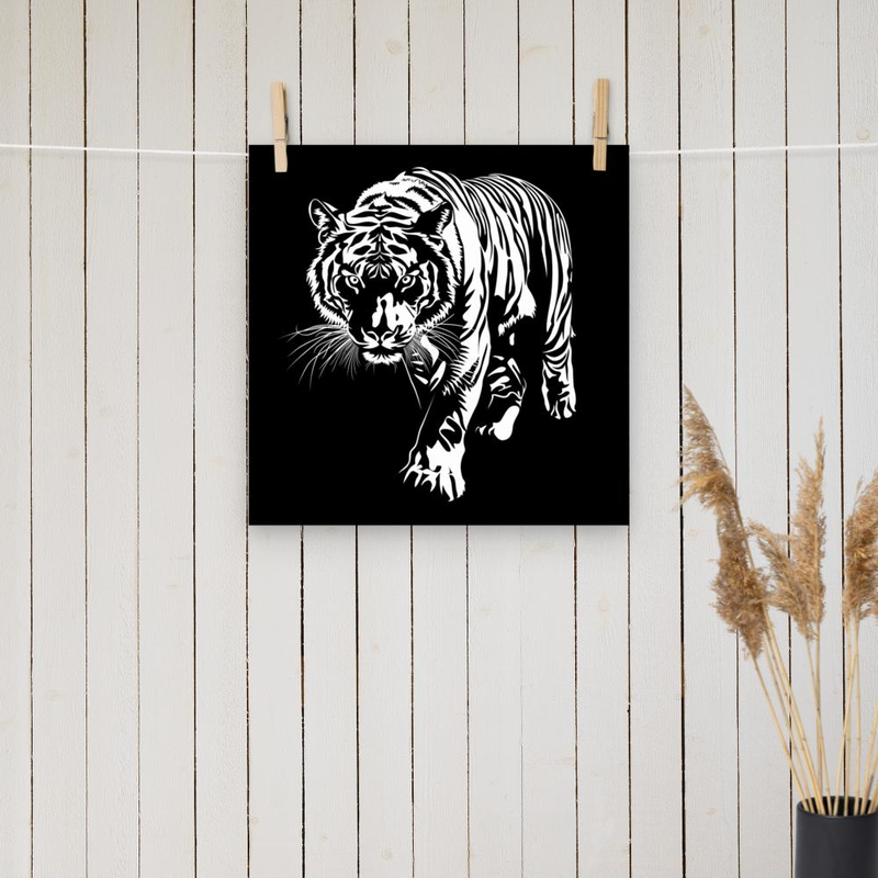 Tiger Silhoutte poster