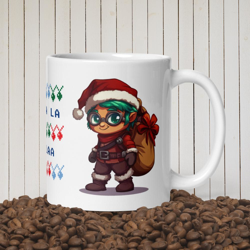 Tiny Looter Gnome - Holiday Edition Mug - Fa la la la