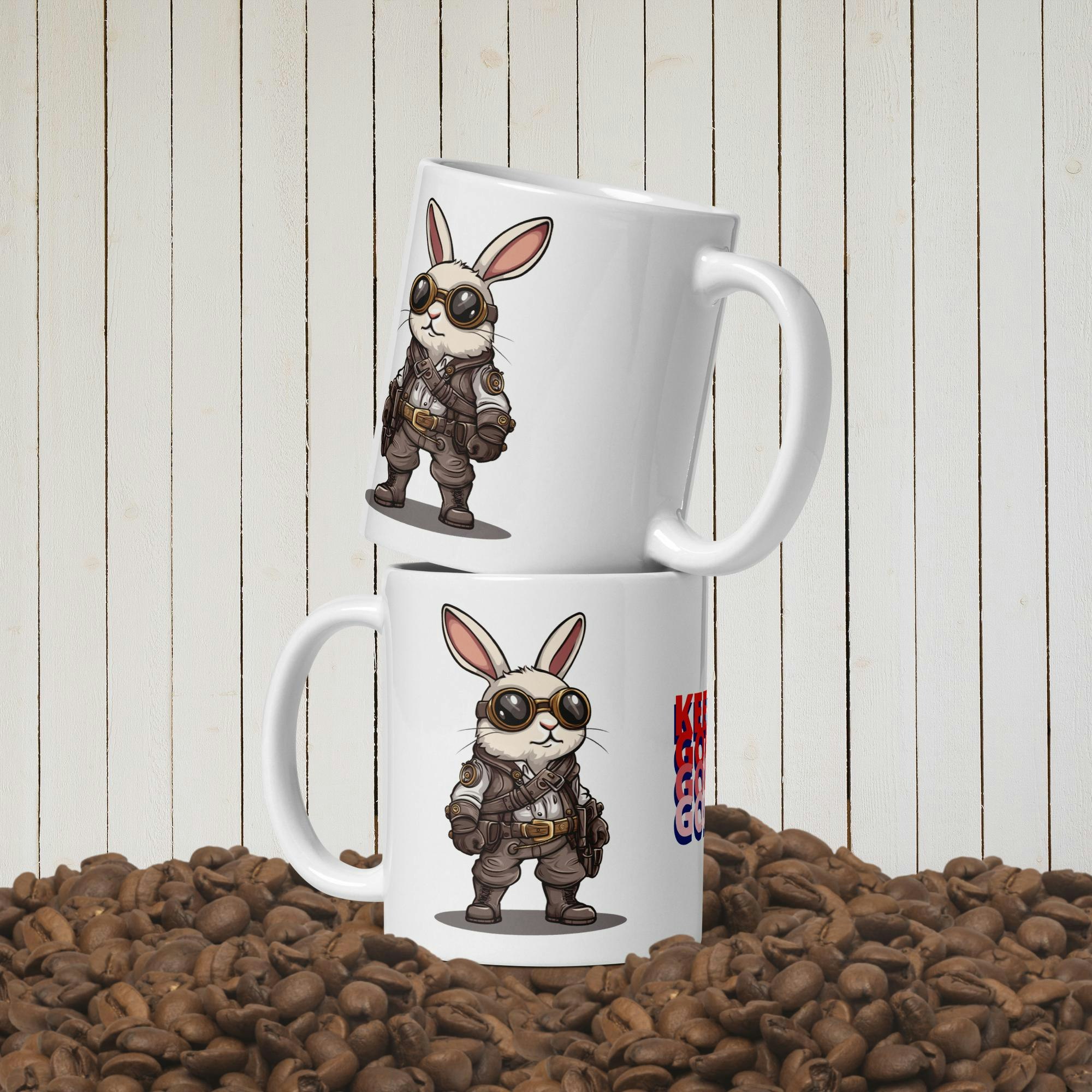 Tiny Looter Rabbit Mug - Keep Going