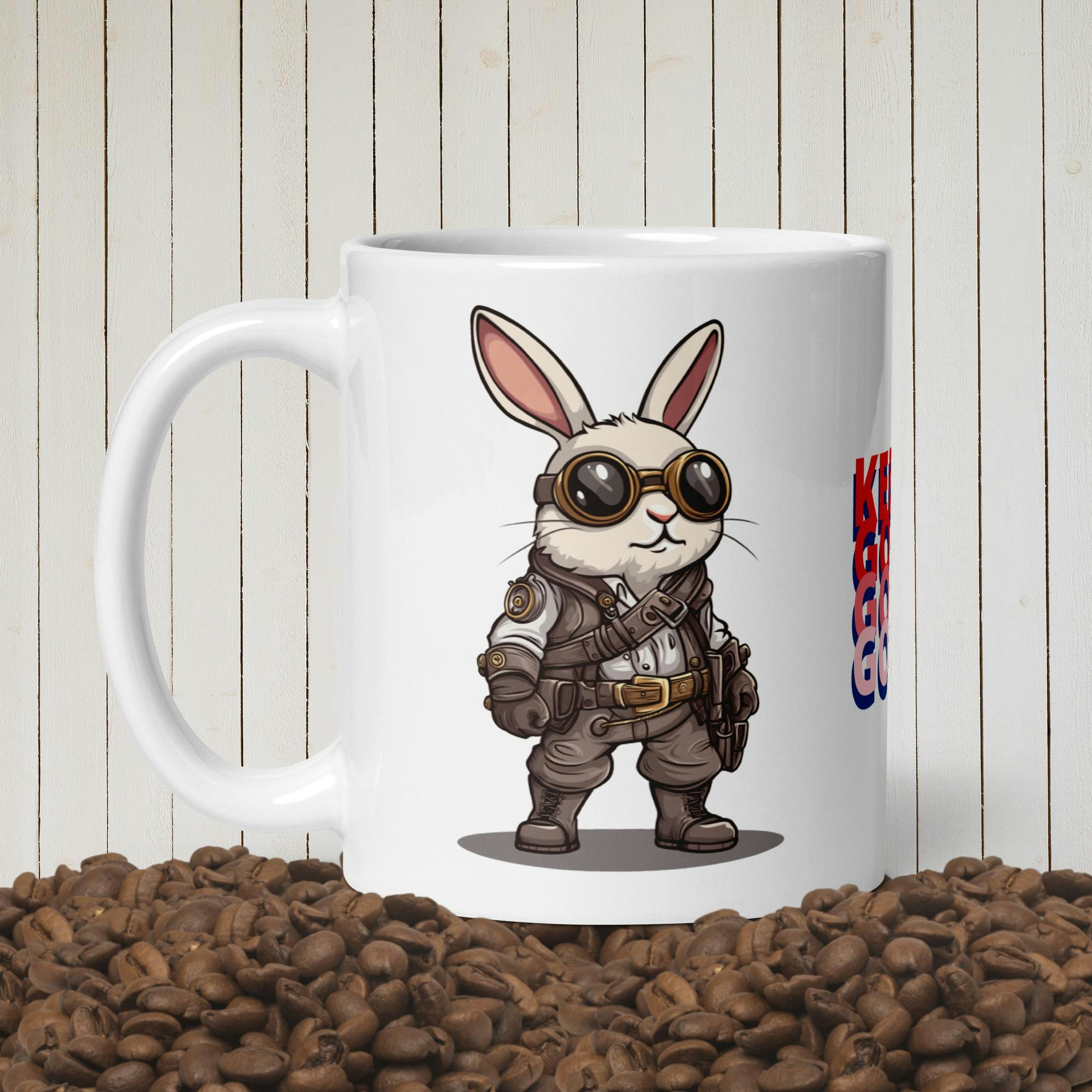 Tiny Looter Rabbit Mug - Keep Going