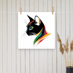 Cat Art Poster