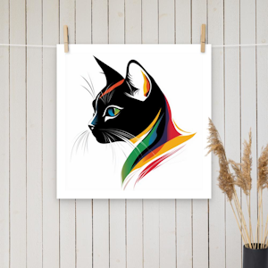 Cat Art Poster