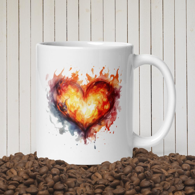 Burning Heart Mug