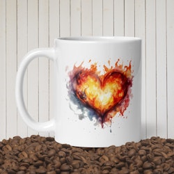 Burning Heart Mug