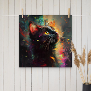 Cat Gazing Akvarell Poster