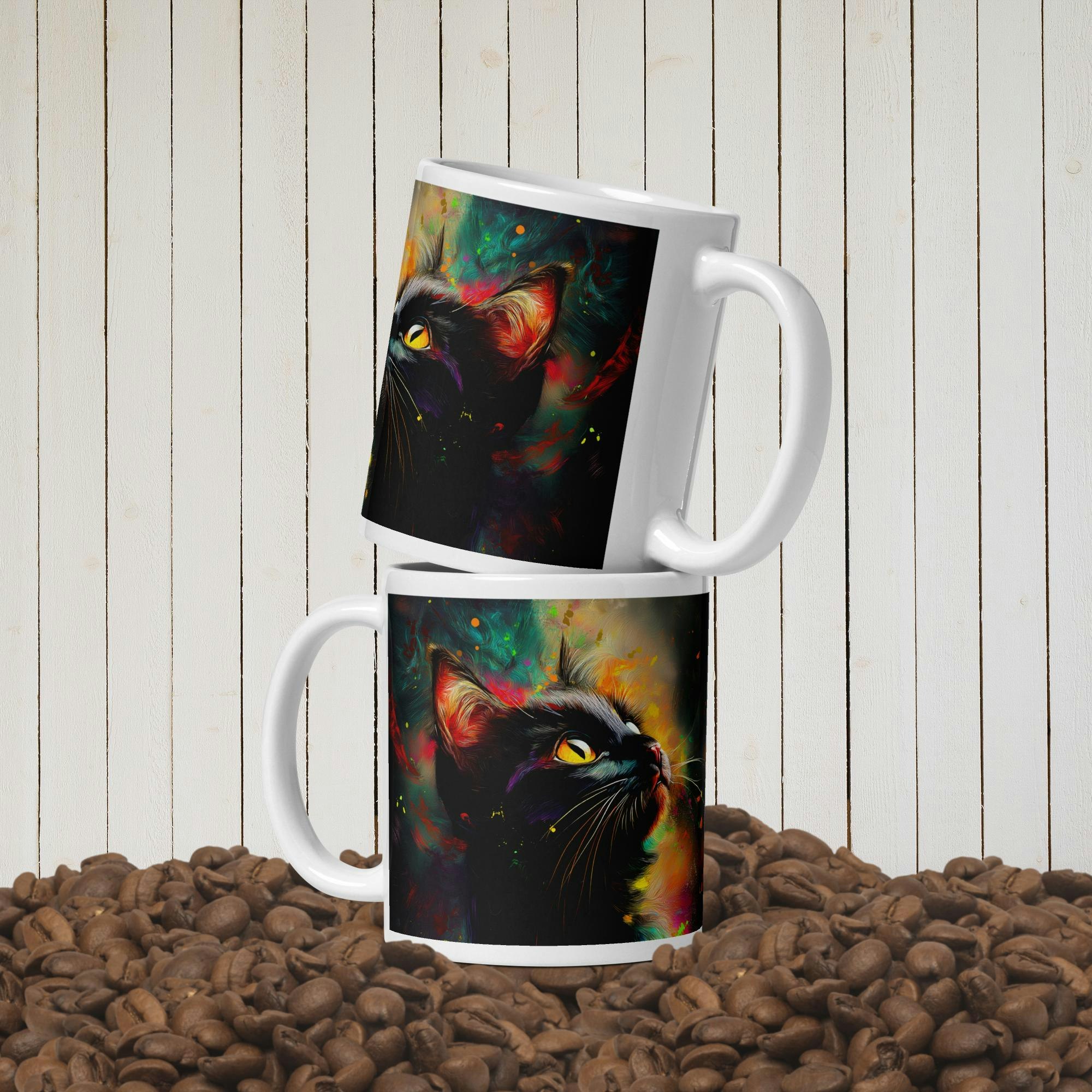 Cat Gazing Akvarell Mug