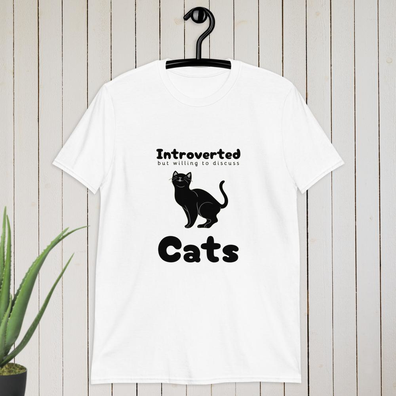 Introverted but wulling to discuss Cats T-shirt