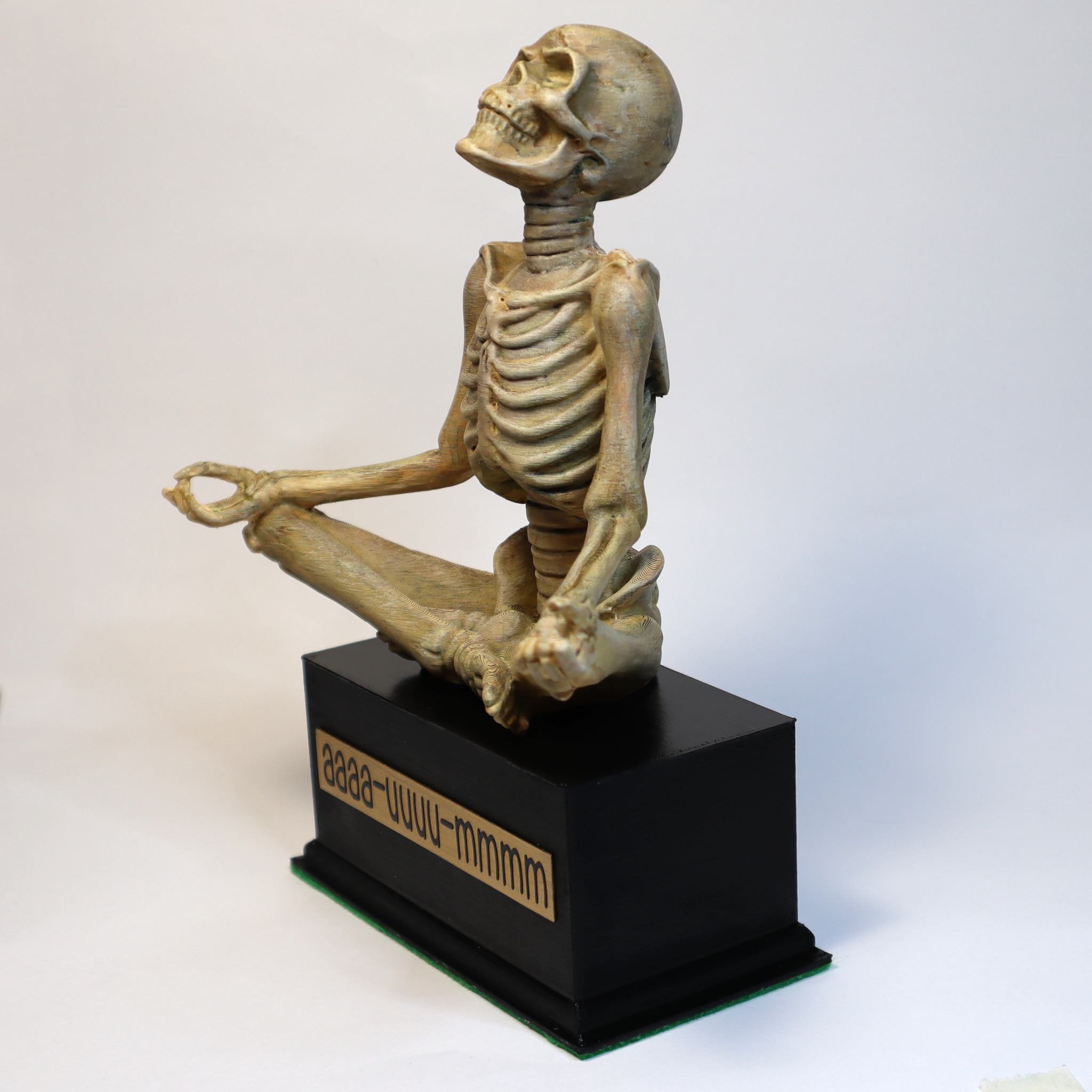 aaaa-uuuu-mmmm - unique handmade meditating skeleton