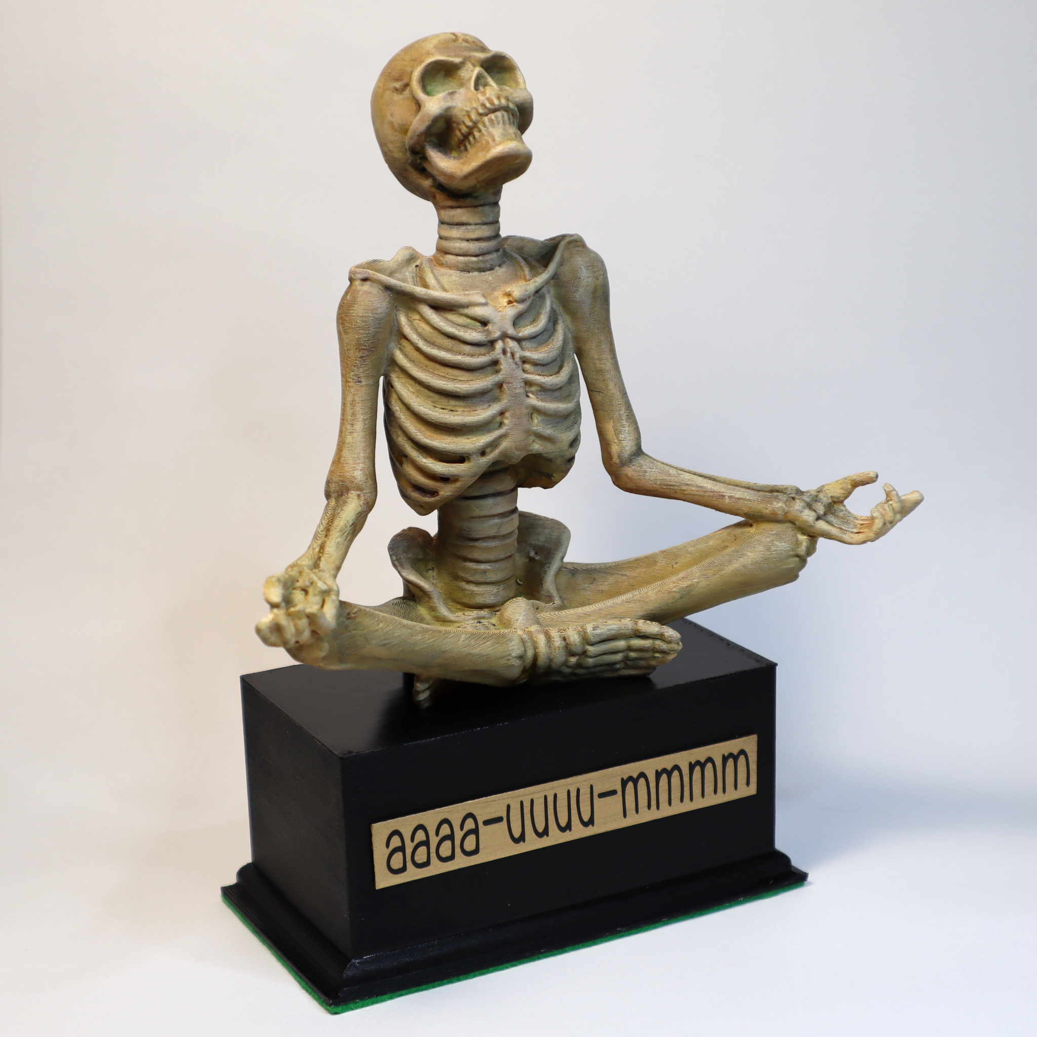 aaaa-uuuu-mmmm - unique handmade meditating skeleton