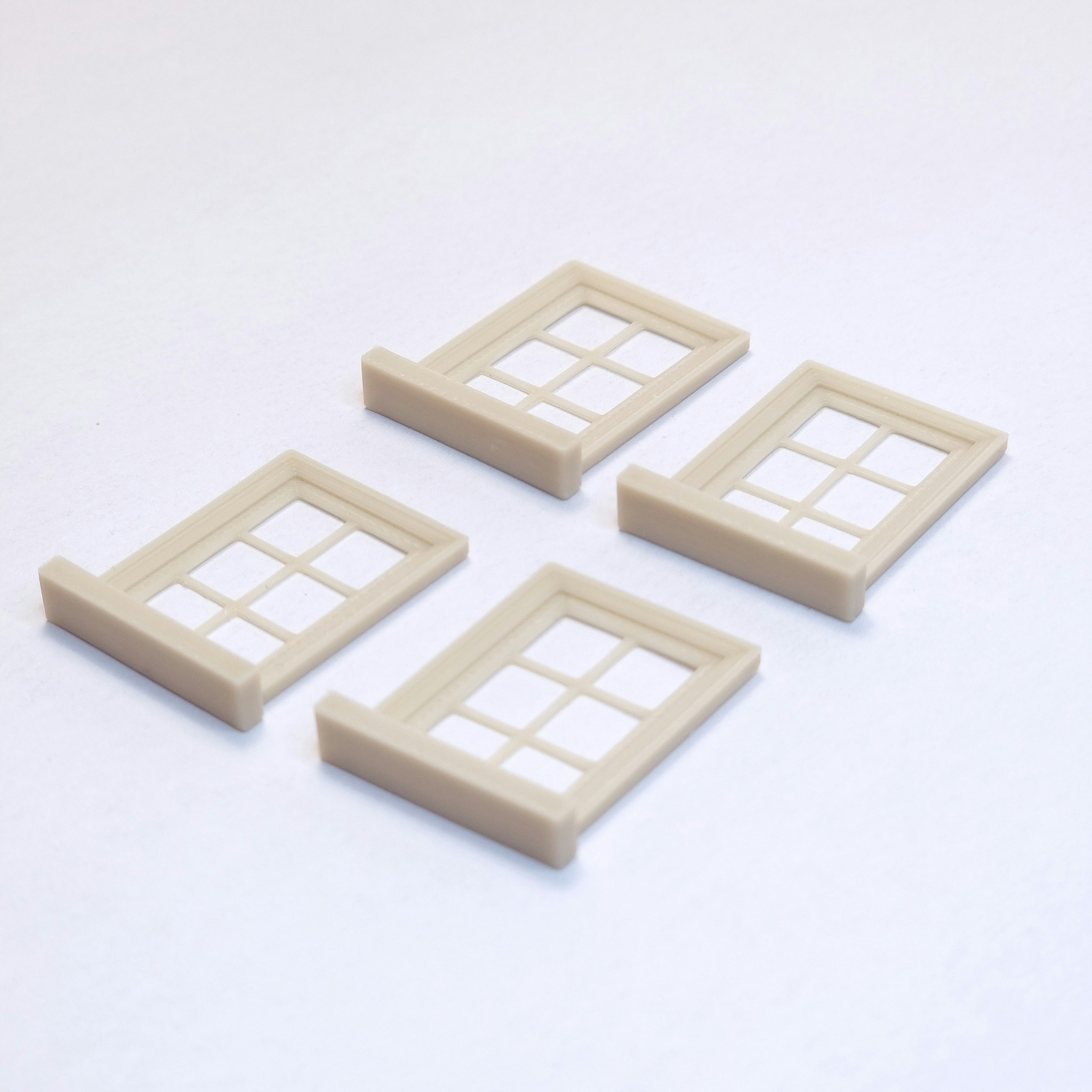 Window set 4 pcs 24x30 mm, scale 1/35
