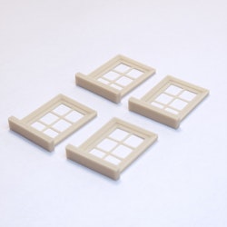 Window set 4 pcs 24x30 mm, scale 1/35