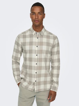 GUDMUND SHIRT CHECKED CHINCHILLA