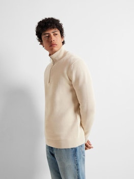 DANE HALF ZIP OATMEAL