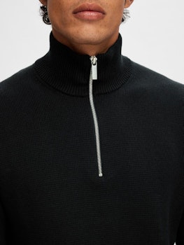 DANE HALF ZIP BLACK