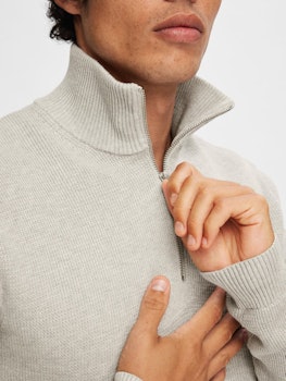 DANE HALF ZIP GREY