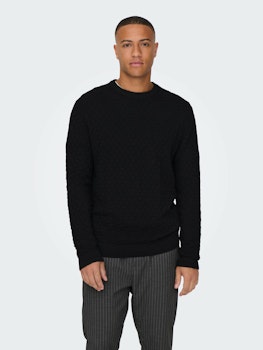 KALLE CREW KNIT BLACK