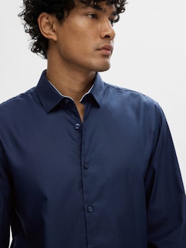MARK SLIM SHIRT NAVY