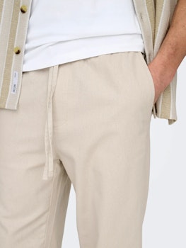 SINUS COT LIN PANT SILVER LINING