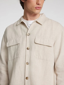LEROY LUX LINEN SHIRT PURE CASHMERE