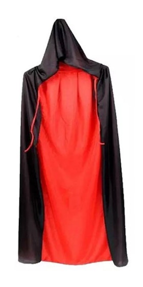 Utklädnad med svart/ röd cape - Maskerad / Halloween