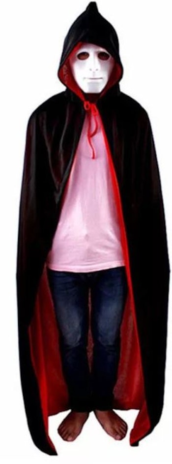 Utklädnad med svart/ röd cape - Maskerad / Halloween