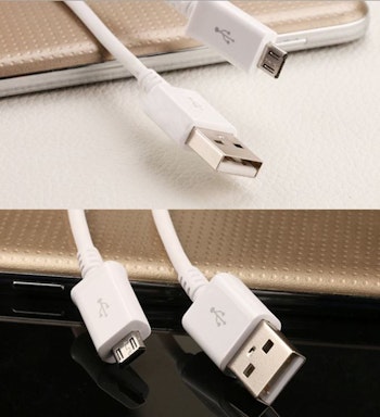 USB-synk-/laddarkabel till Mobiltelefon