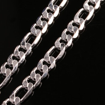 925 Silverpläterad ( stämplat )  Halsband , 6.00mm