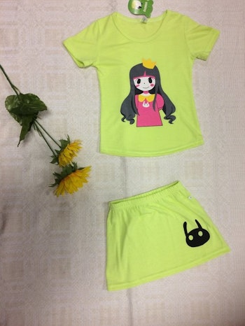 Barn Klädset,  T-Shirt + Kjol