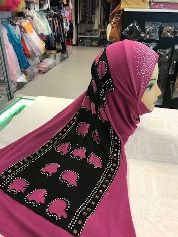 Arabisk Hijab / Muslimsk Huvudduk med Glitter