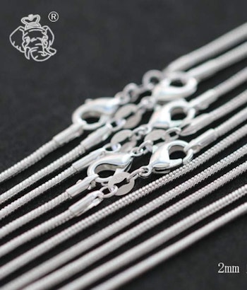 925 Silverpläterad ( stämplat ) Halsband