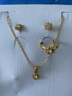 Ett vackert  Strass-Halsband-set