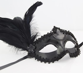 Mask - teater - karneval - festival - maskerad - ansiktsmask - fjädrar