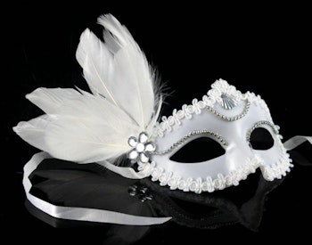 Mask - teater - karneval - festival - maskerad - ansiktsmask - fjädrar