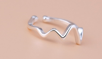 925 Silverpläterad Mode Ringar