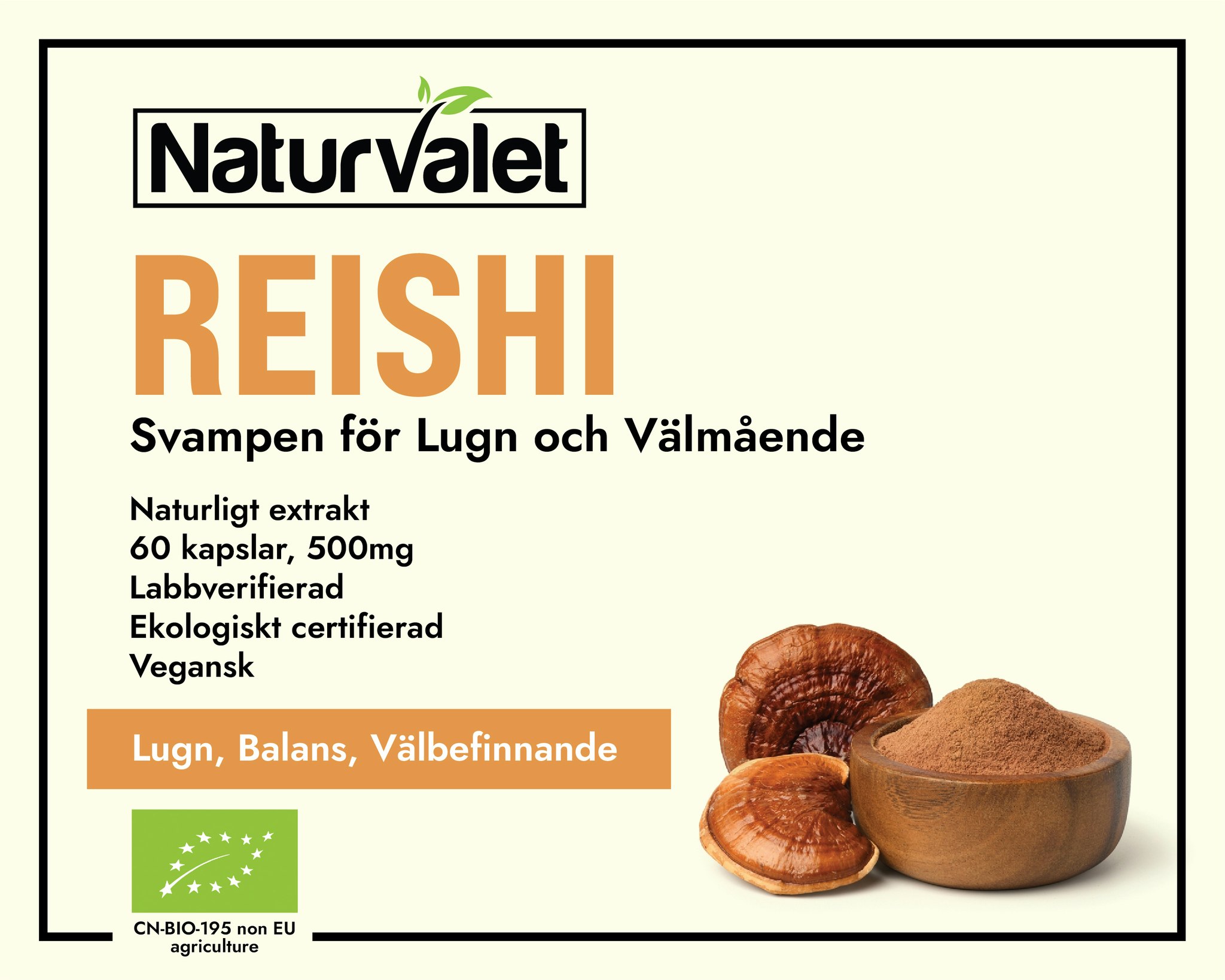 Reishi, Ekologiskt Extrakt - Kapslar