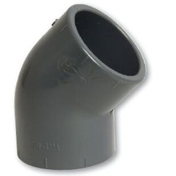 PVC limvinkel 45gr 75 mm