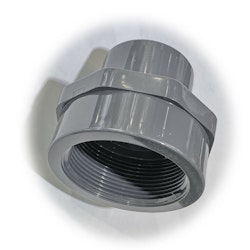 PVC adaptor Utv. 50 mm - 2" inv gänga.