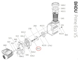 Speck poolpump 20 mm axeltätning