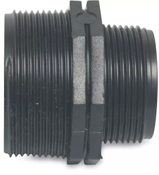 PVC reducerings-dubbelnippel 1½-1" utv