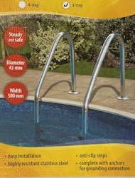 Poolstege Standard 4-stegs