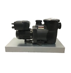 Vibrationsdämpande platta till poolpump